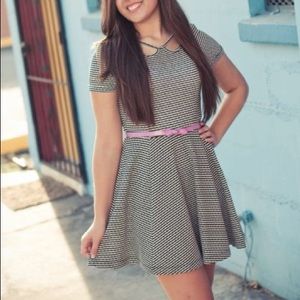 Free People Striped Skater Dress